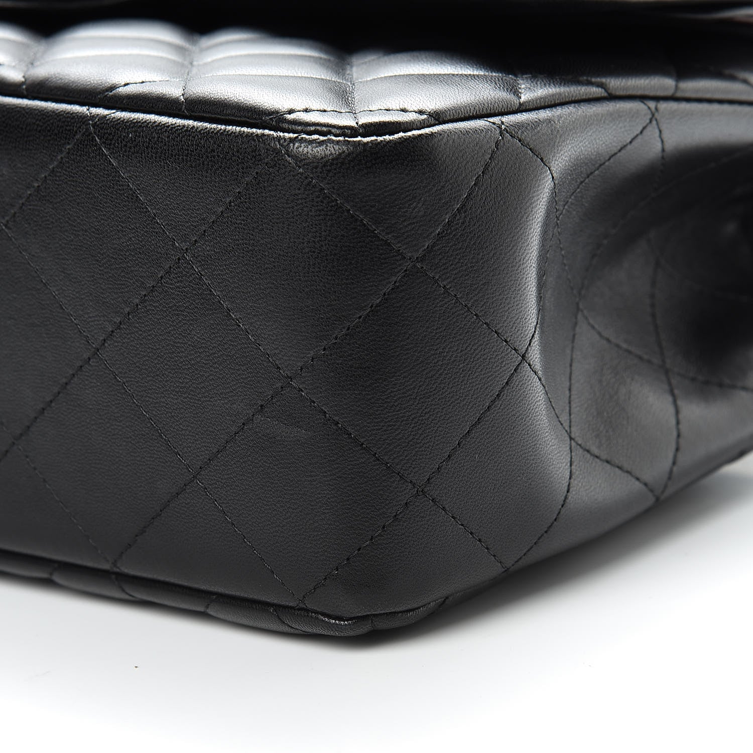Chanel Lambskin Quilted Jumbo Double Flap Black 11 of 13