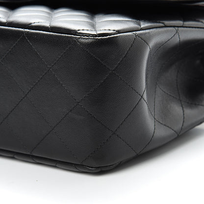 Chanel Lambskin Quilted Jumbo Double Flap Black 11 of 13
