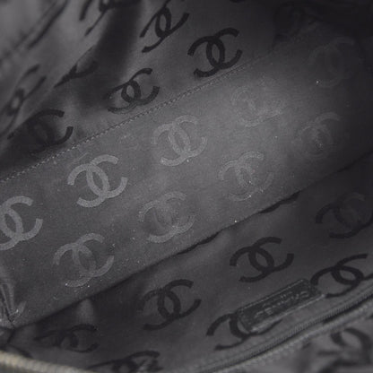 Chanel Jersey Chocolate Bar Quilted Shoulder Bag Black 6 of 8