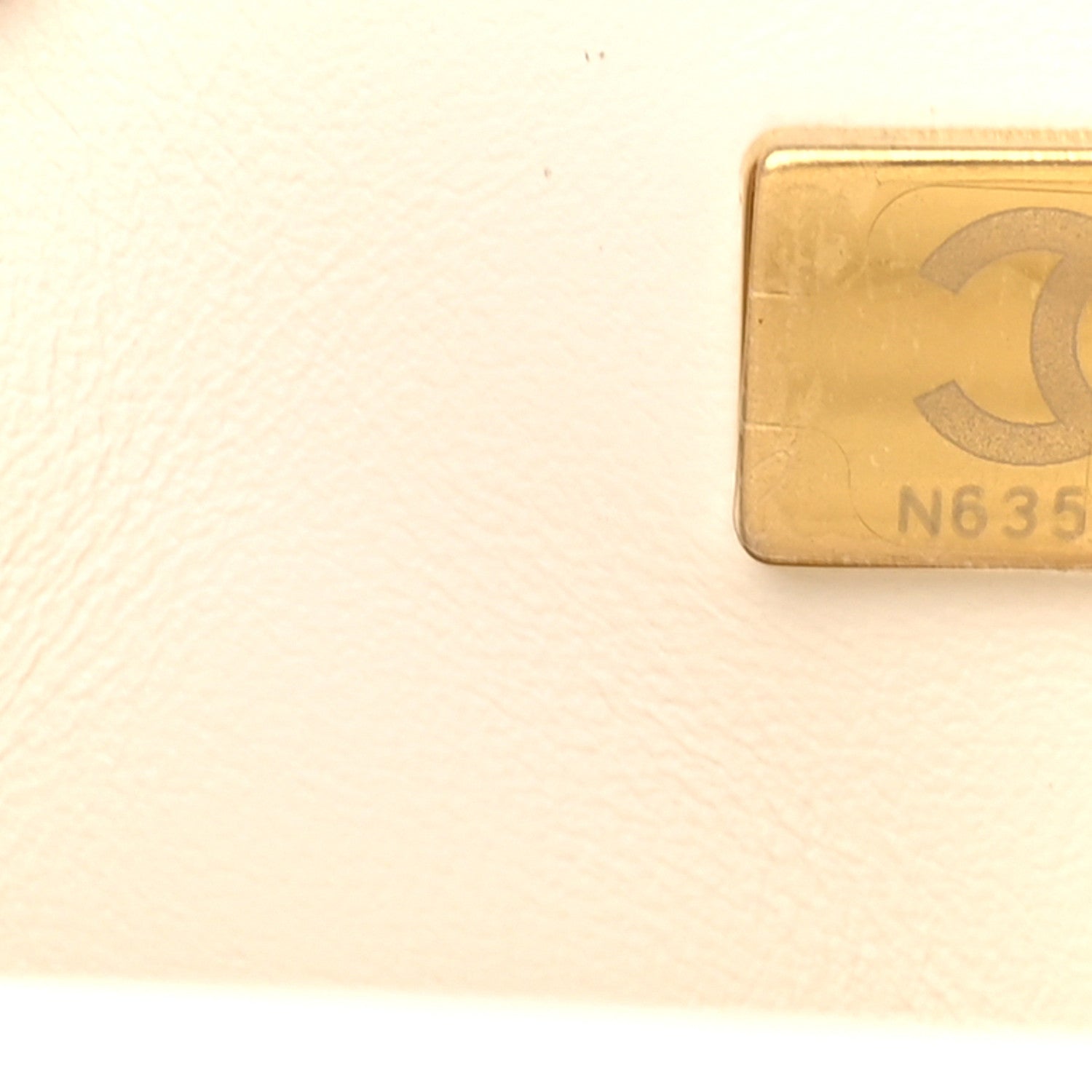 Chanel Shiny Lambskin Quilted Pearl Twist Mini Square Flap White 7 of 10