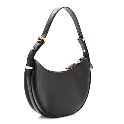 Prada Soft Calfskin Arque Shoulder Bag Black 3 of 10