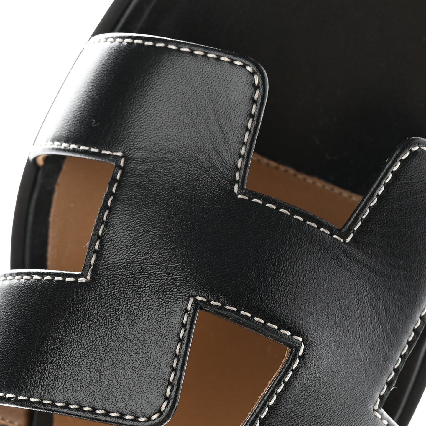 Box Calfskin Oran Sandals 38 Black