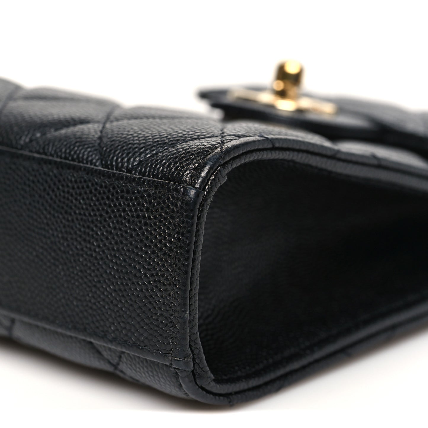 Caviar Quilted Classic Phone Holder Black