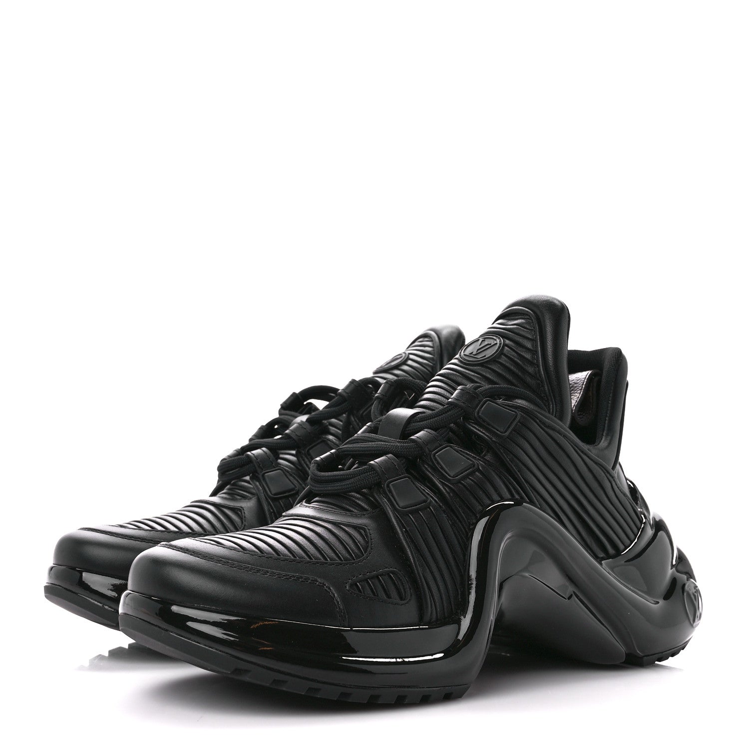 Louis Vuitton Calfskin LV Archlight Sneakers 37.5 Black 3 of 8