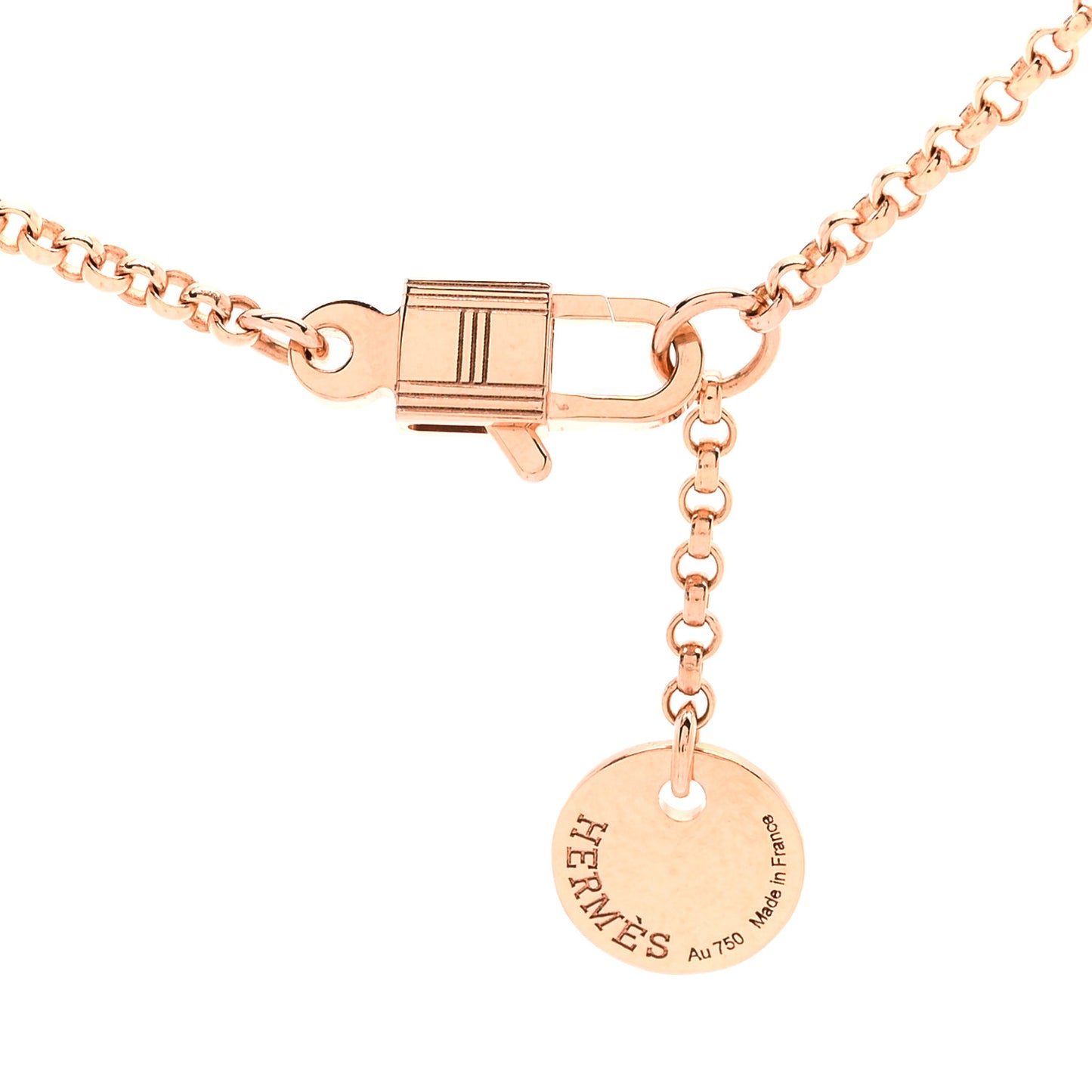 18K Rose Gold Diamond Clou d'H Pendant Necklace