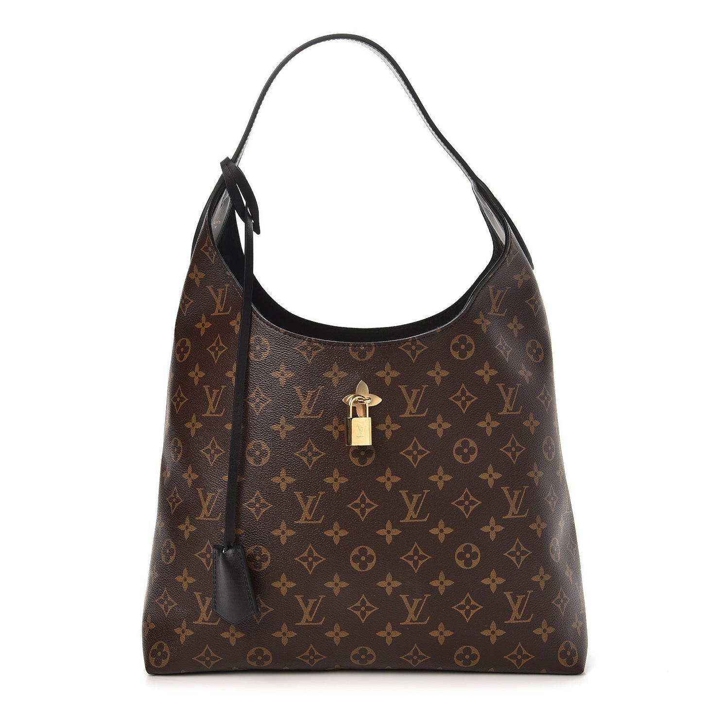 Monogram Flower Hobo Black