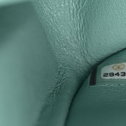 Chanel Caviar Quilted Medium Double Flap Light Blue 6 of 17