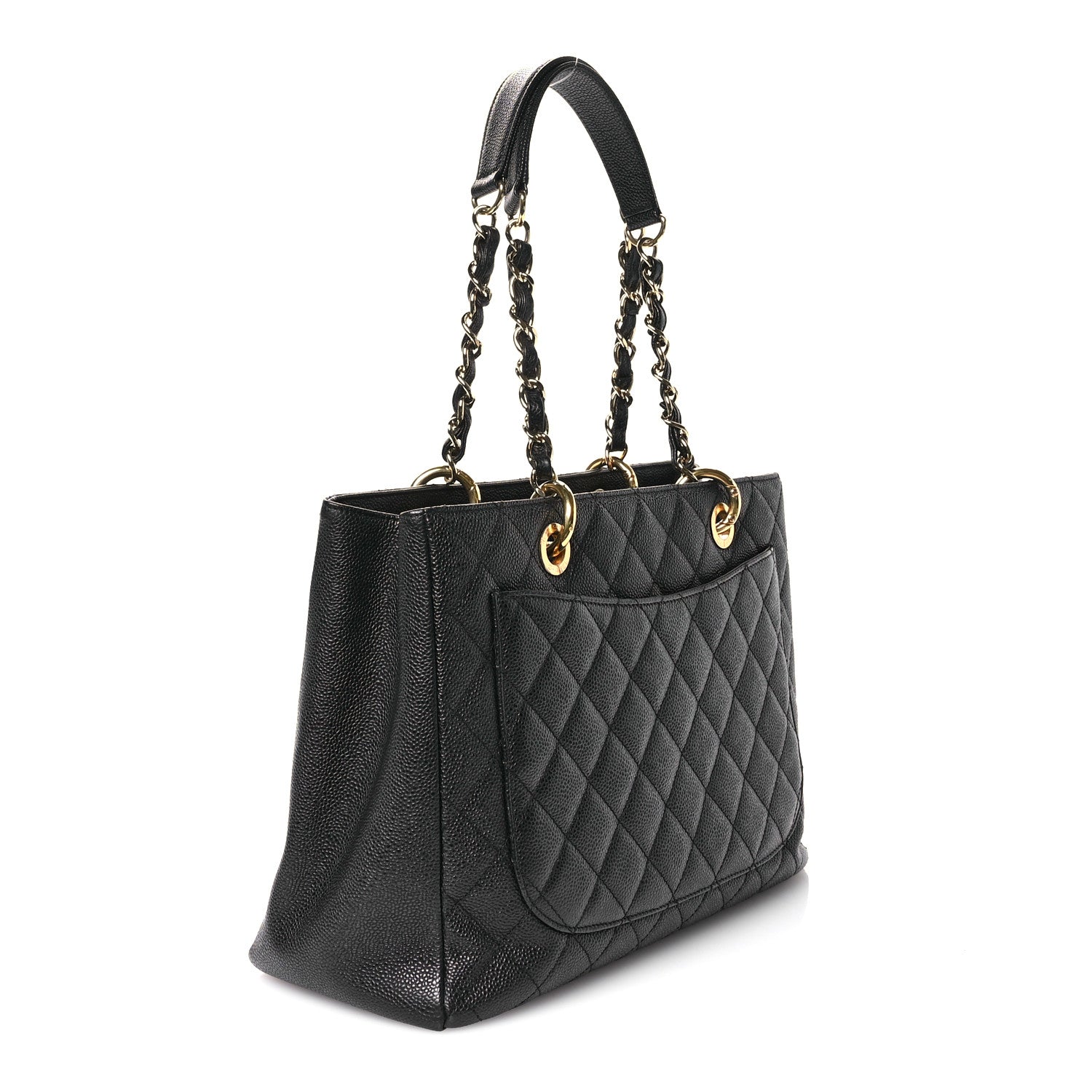 Chanel Caviar Quilted Grand Shopping Tote GST Black 3 of 10