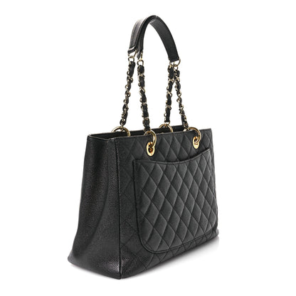 Chanel Caviar Quilted Grand Shopping Tote GST Black 3 of 10