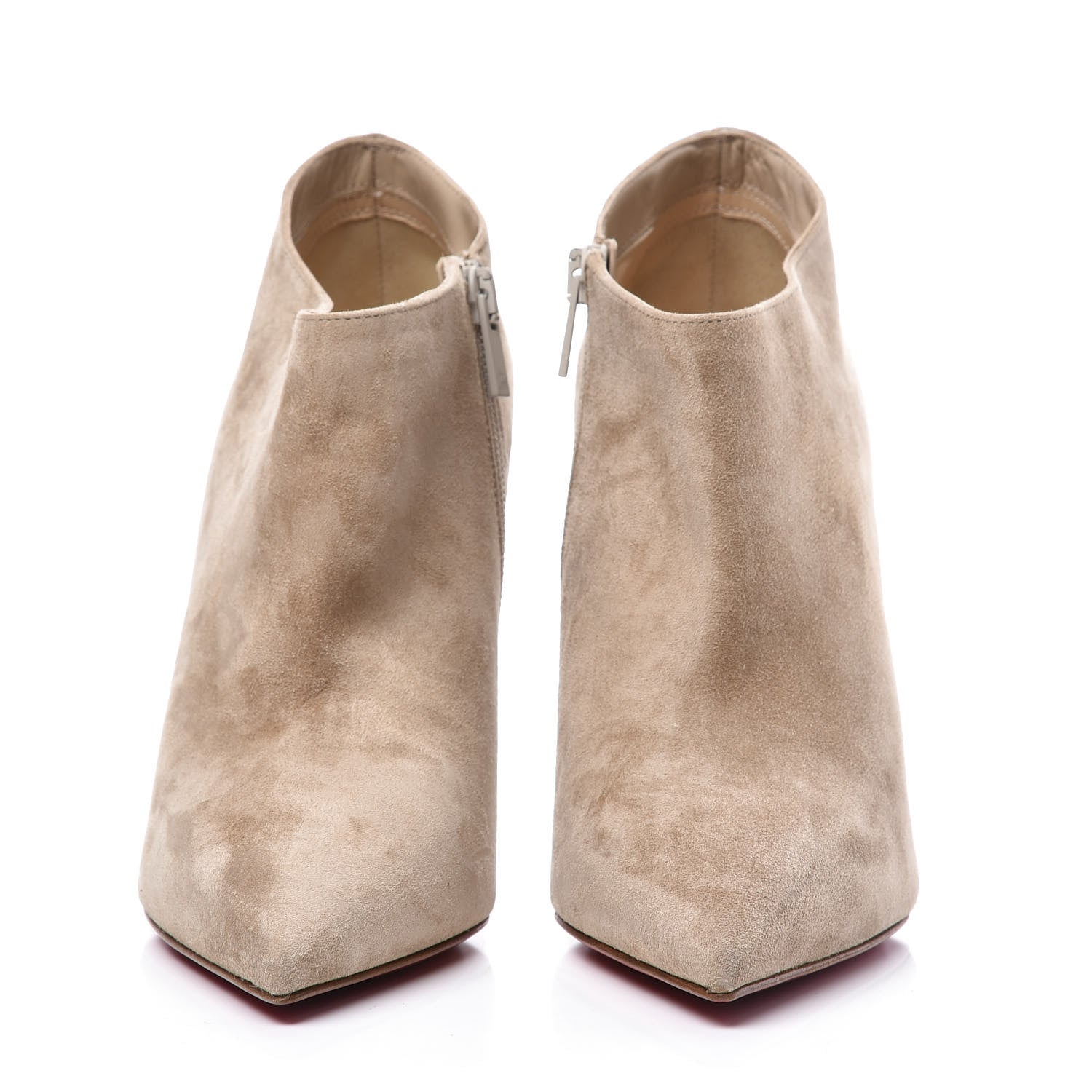 Christian Louboutin Veau Velours Gorgona 100 Ankle Boots 38 Beige 3 of 10