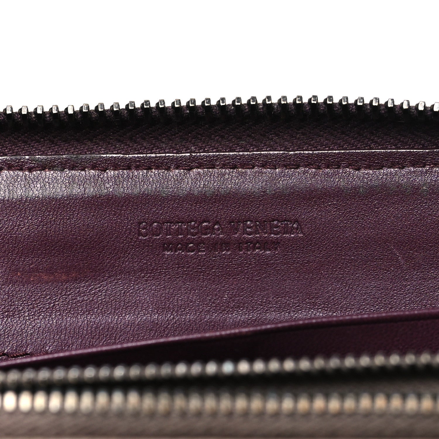 Bottega Veneta Nappa Intrecciato Zip Around Wallet Aubergine 6 of 14