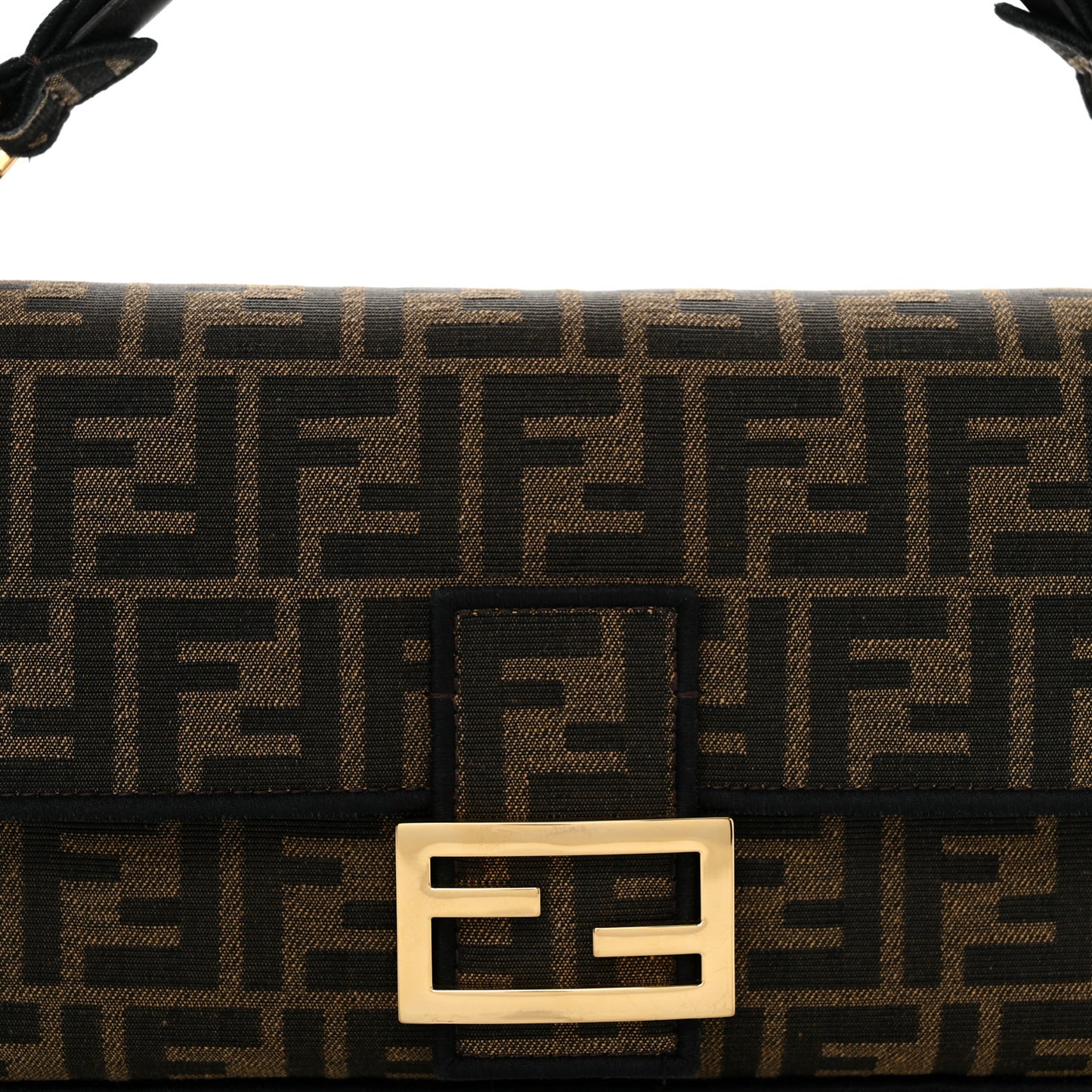 Fabric Jacquard FF 1974 Medium Baguette Tobacco Moro Black