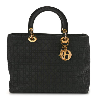 Christian Dior Nylon Cannage Large Lady Dior Black 1 of 10