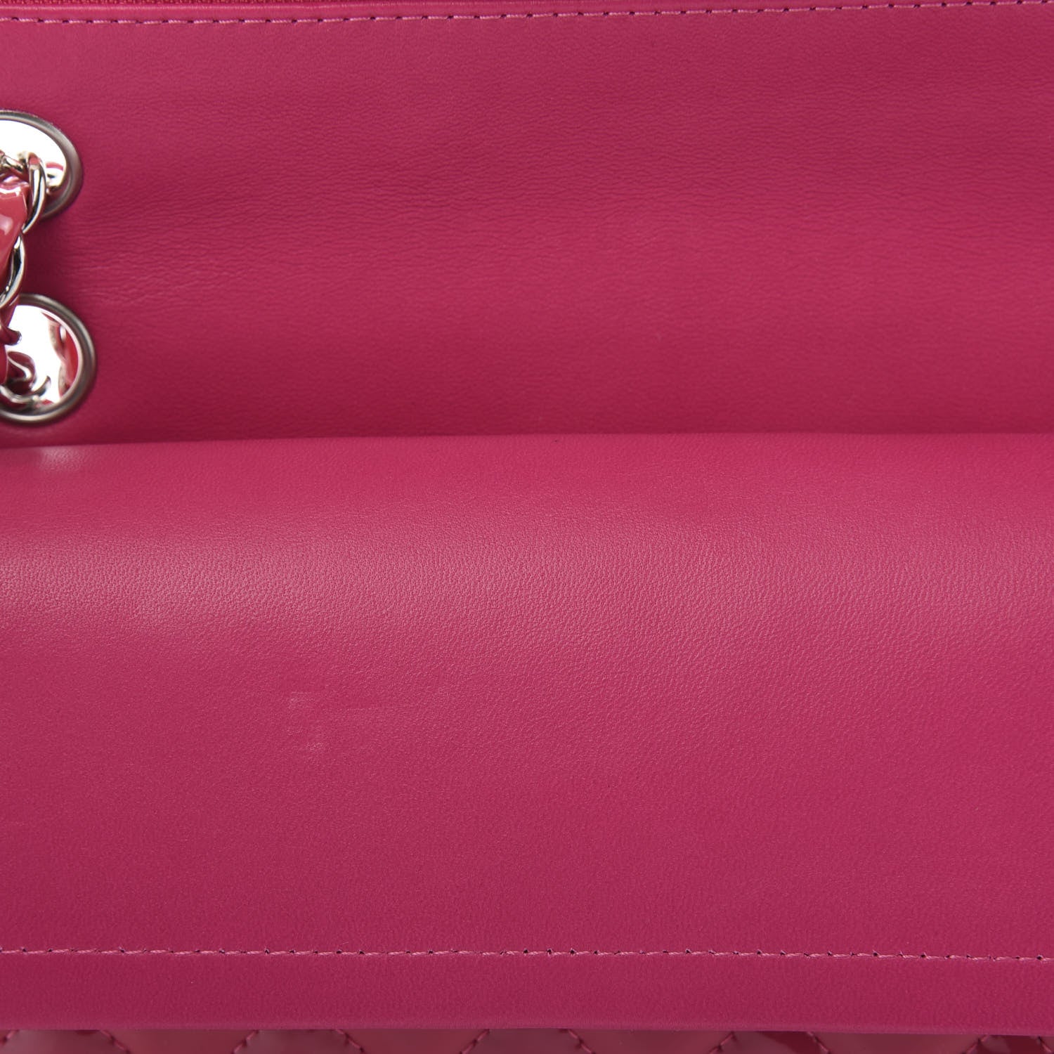 Chanel Patent Quilted Medium Double Flap Fuchsia 8 of 13
