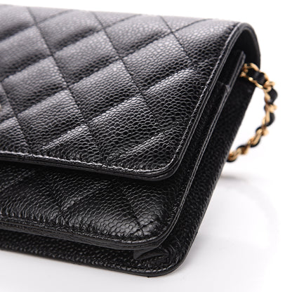 Chanel Caviar Quilted Wallet On Chain WOC Black 9 of 10