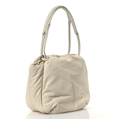 Celine Goatskin Pillow Bucket Bag White 3 of 16