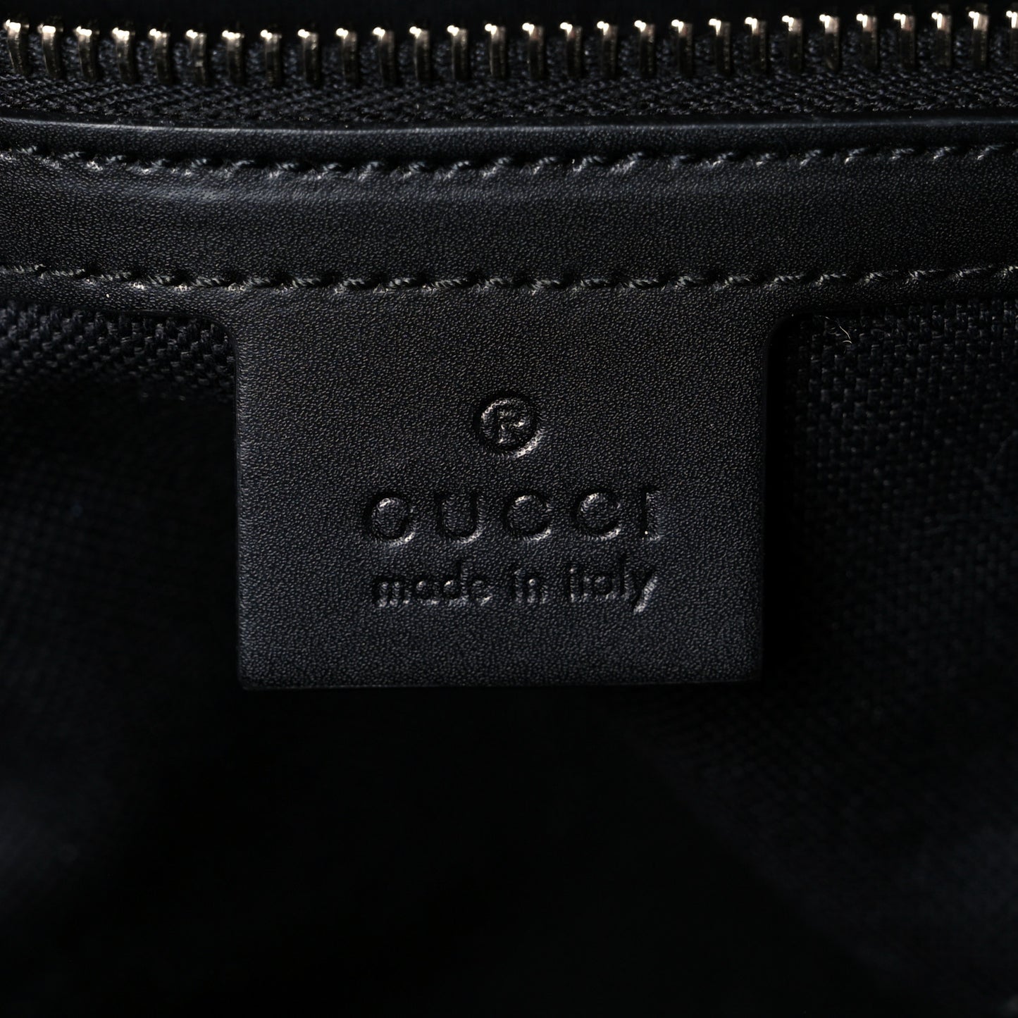 GG Supreme Monogram Appia Calfskin Web Small Day Backpack Black
