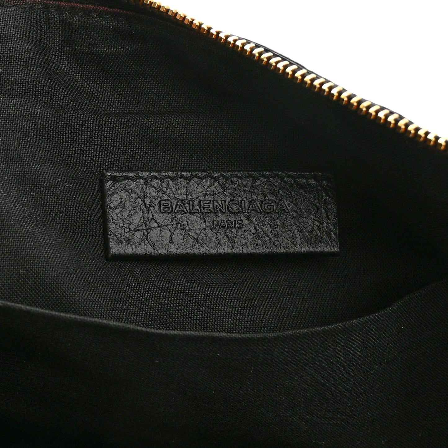 Agneau Giant 12 Gold Hardware Pouch Clutch Black