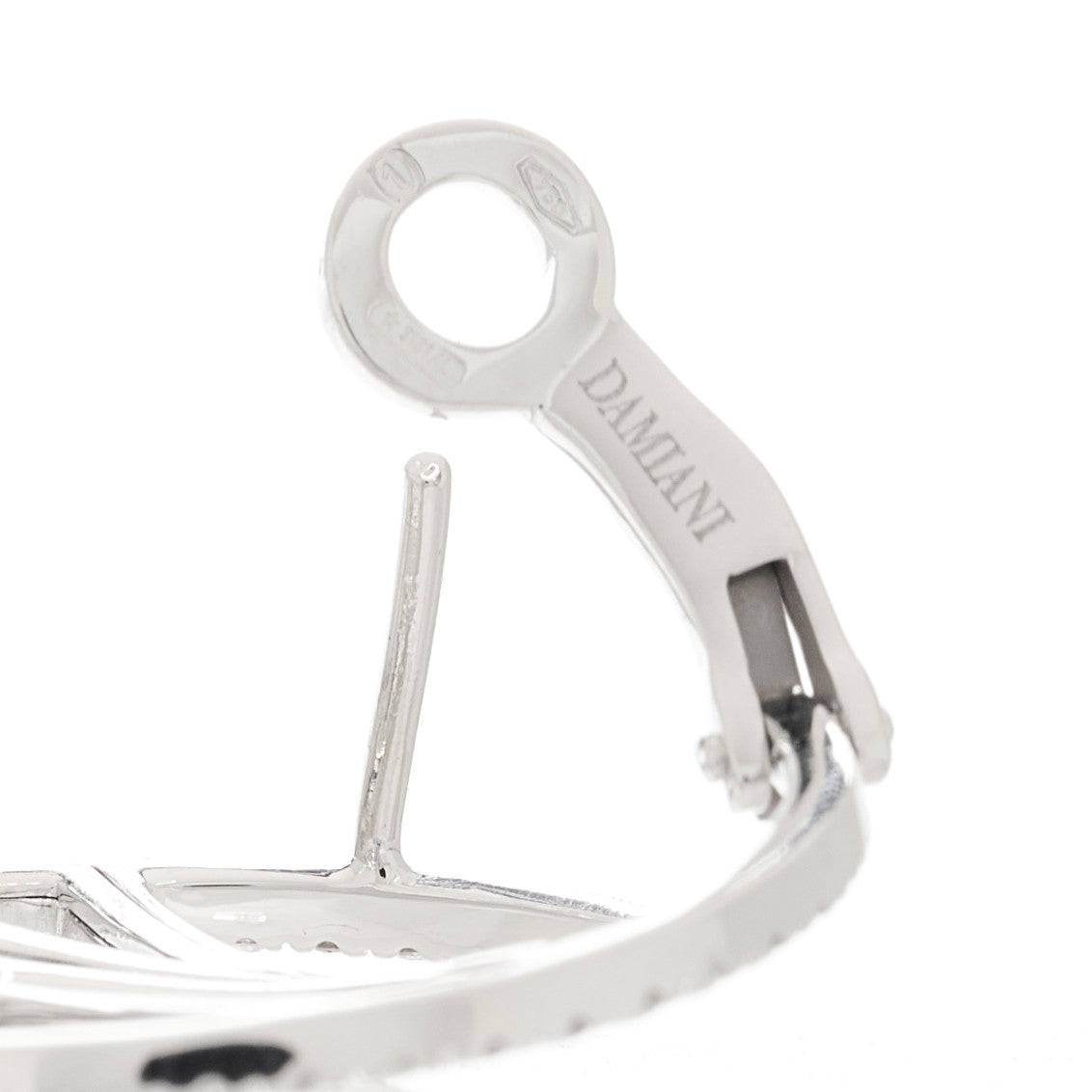Damiani 18K White Gold Diamond Battito D’ali Earrings 4 of 5
