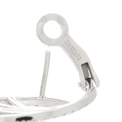 Damiani 18K White Gold Diamond Battito D’ali Earrings 4 of 5