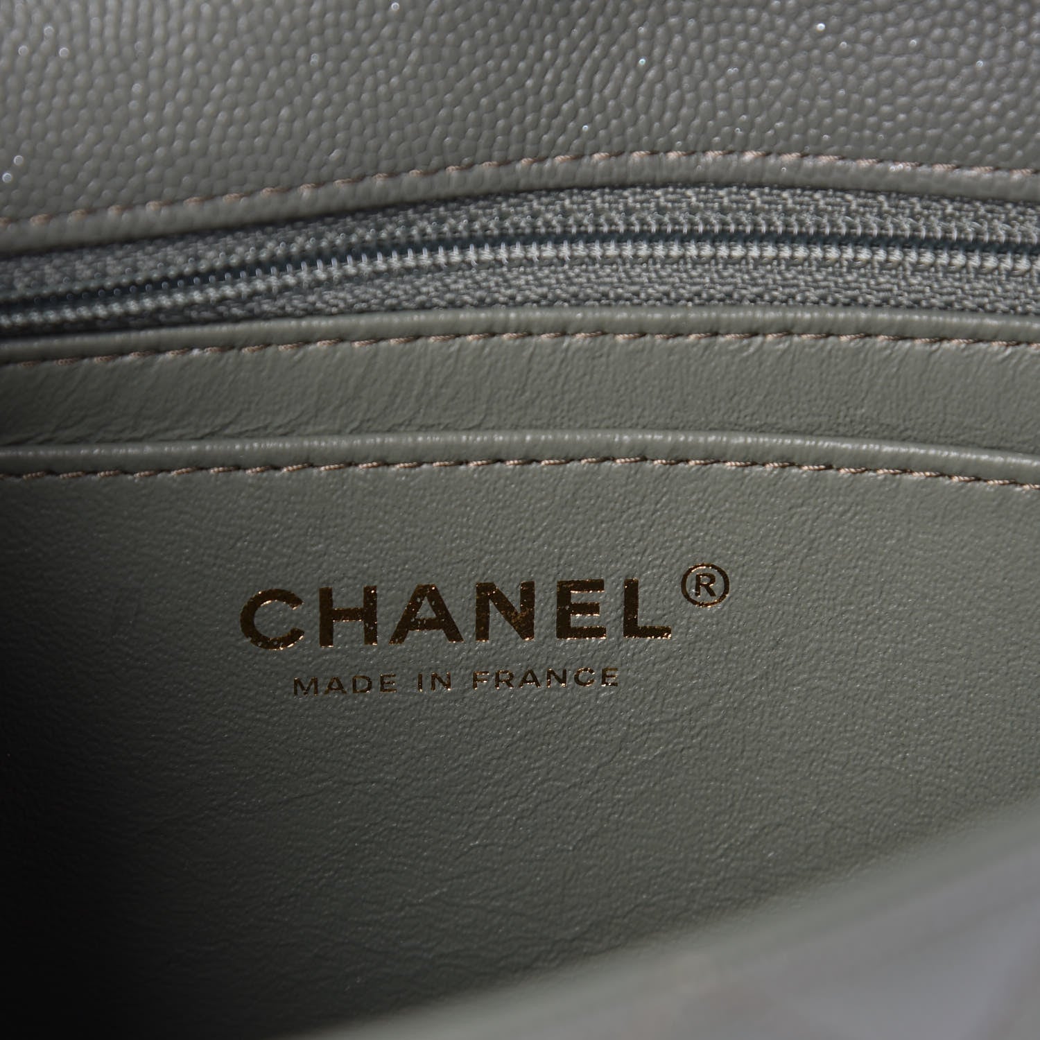 Chanel Iridescent Caviar Quilted Mini Rectangular Flap Green 6 of 10