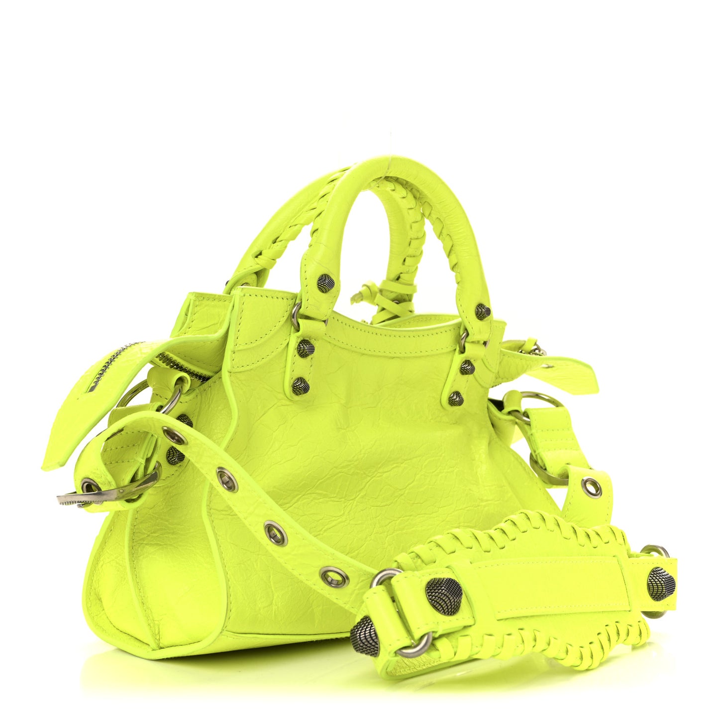 Agneau Arena Neo Cagole Handbag XS Fluo Yellow