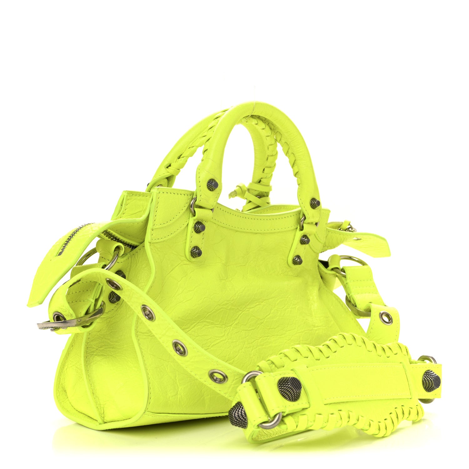 Balenciaga Agneau Arena Neo Cagole Handbag XS Fluo Yellow 3 of 10
