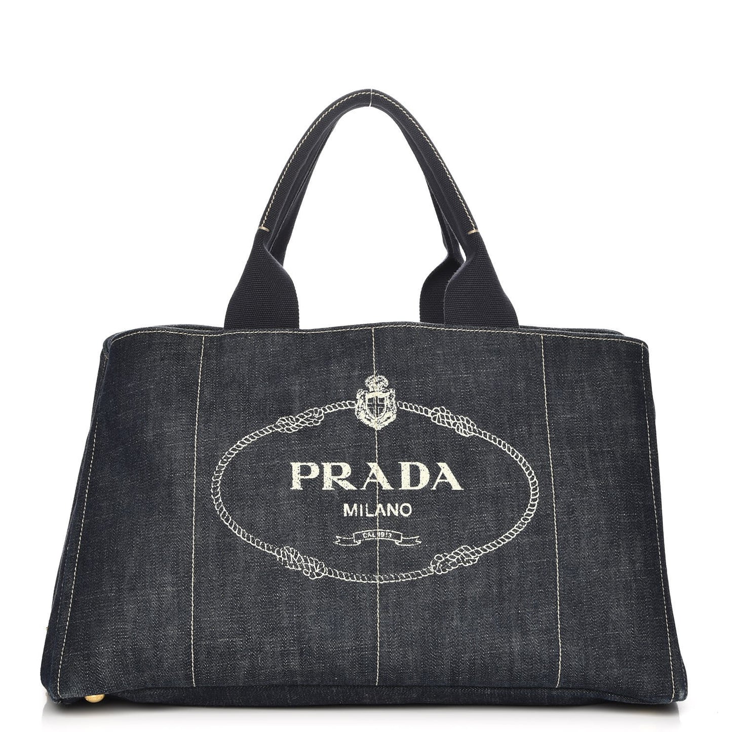 Denim Logo Tote Blue Rosso
