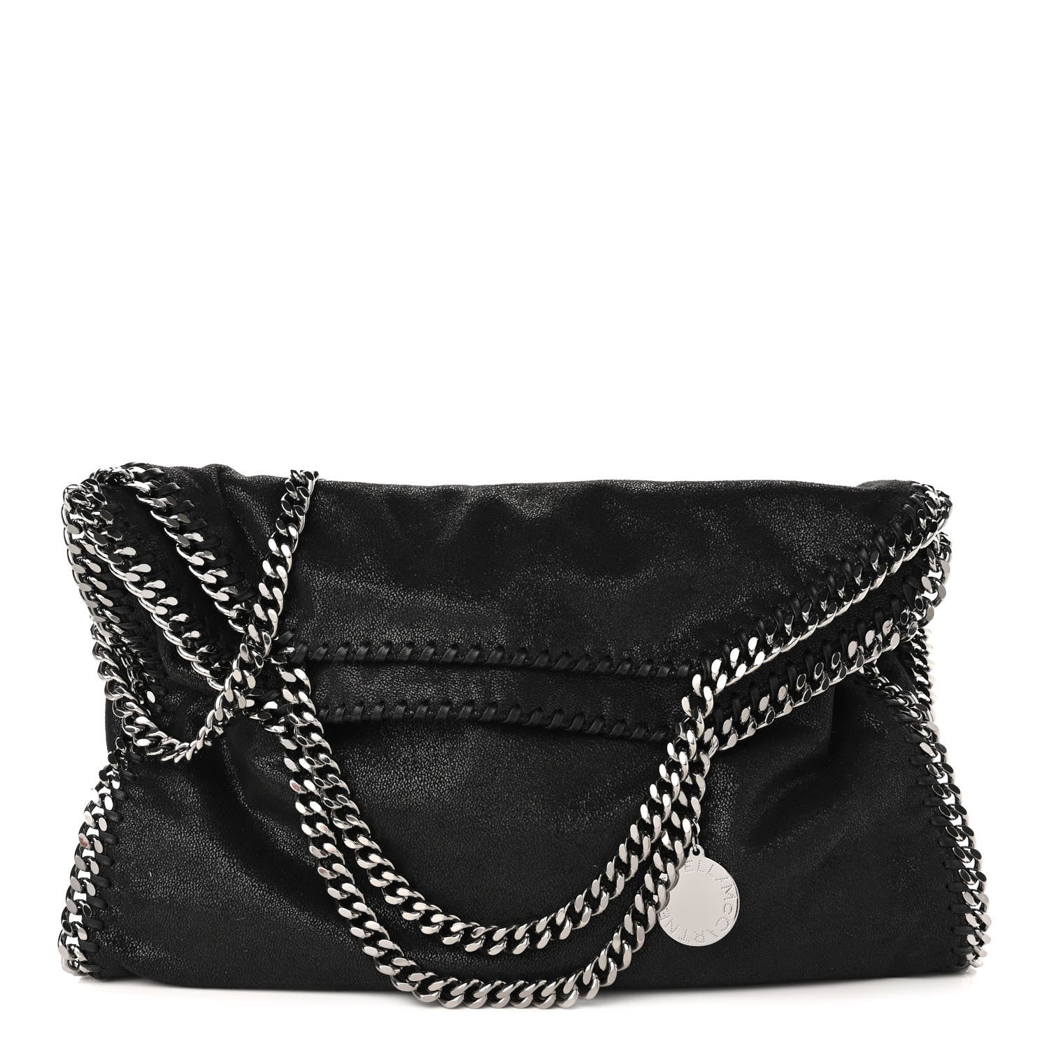 Stella McCartney Shaggy Deer Falabella Fold Over Tote Black 1 of 9