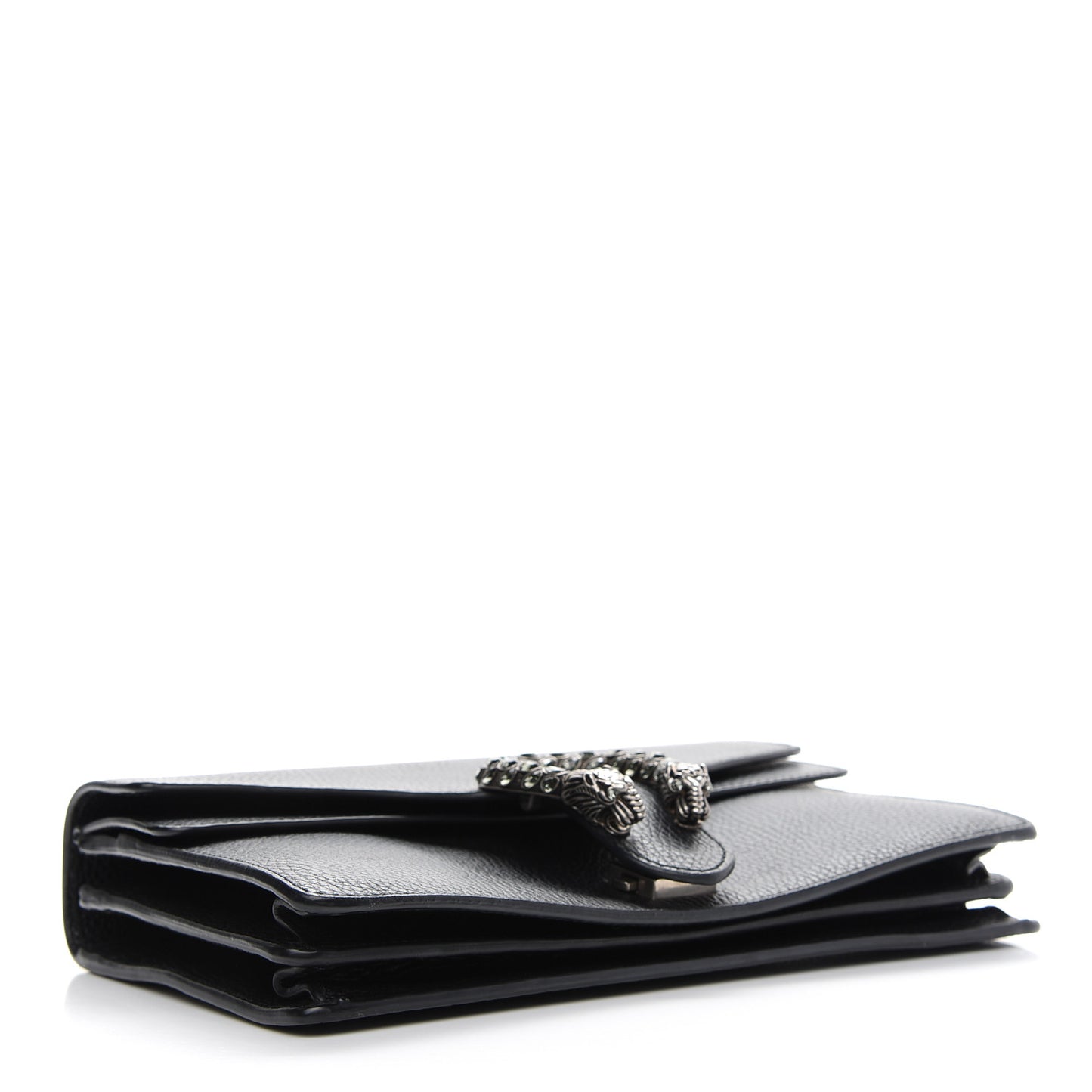 Pebbled Calfskin Small Dionysus Shoulder Bag Black