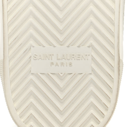 Saint Laurent Canvas Striped Venice Low Top Sneakers 36.5 Black White 6 of 12