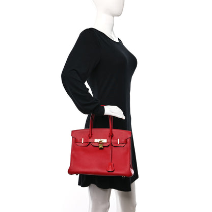 Hermes Epsom Birkin 30 Rouge Casaque 2 of 9