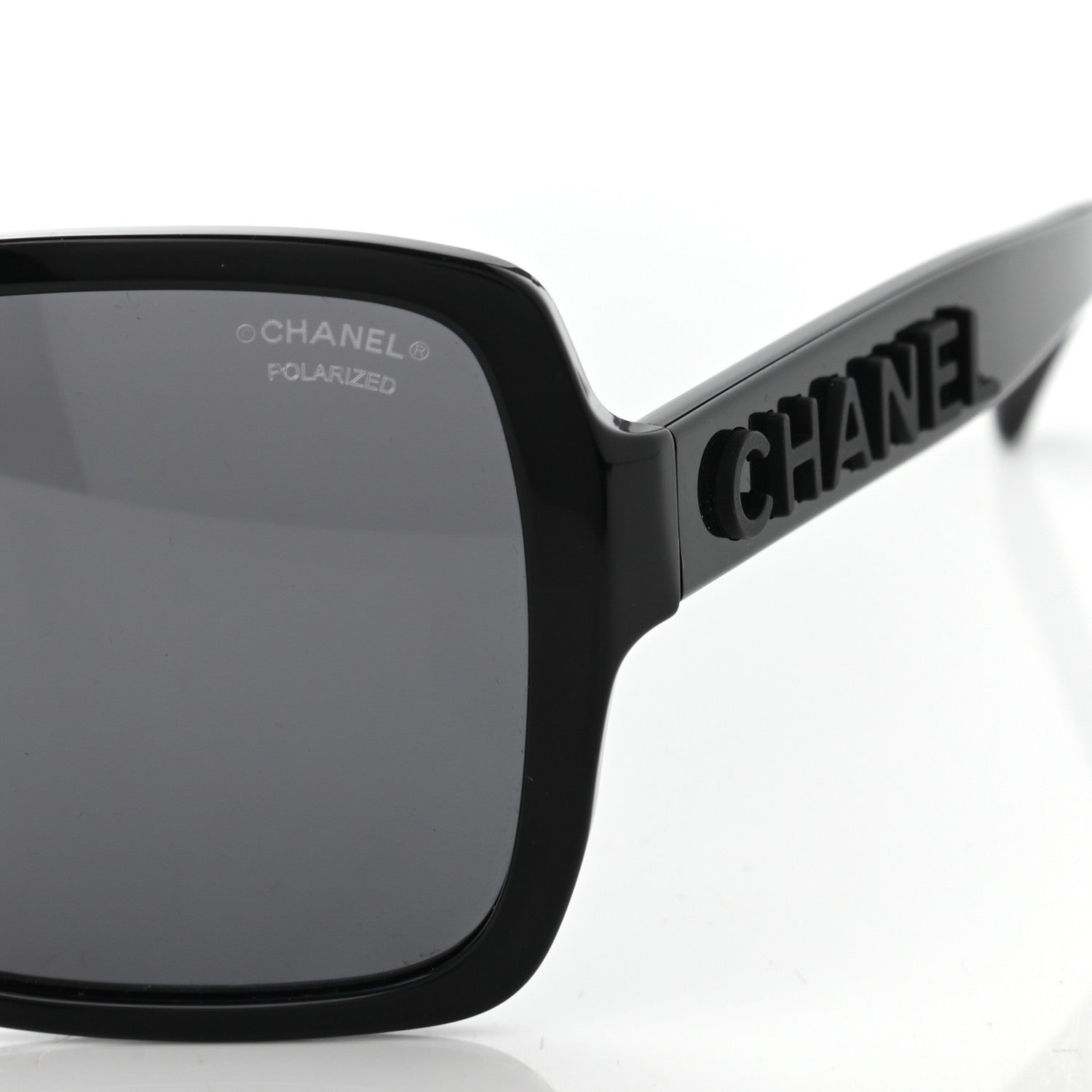 Chanel Acetate Polarized Square Sunglasses 5408 Black 5 of 9