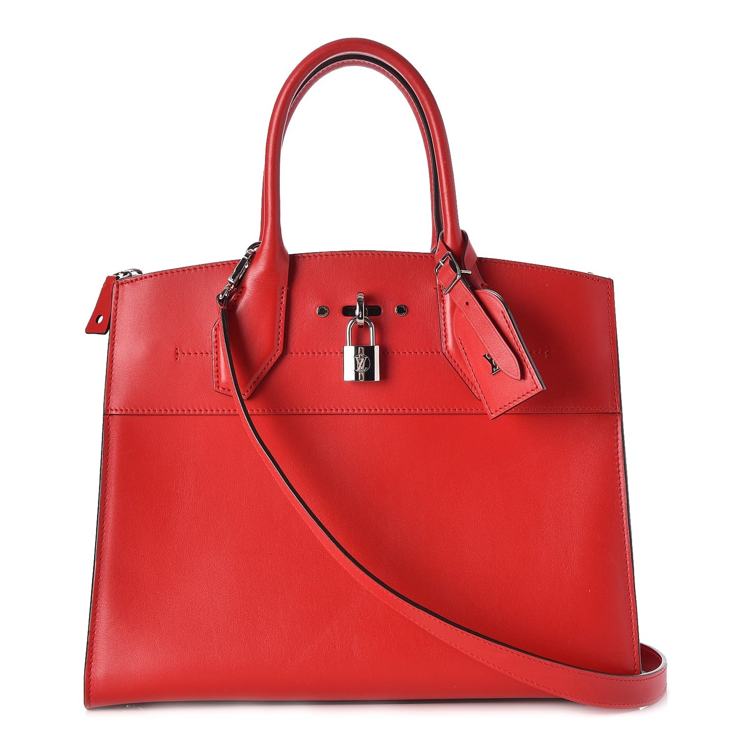 Veau Satin City Steamer MM Rubis