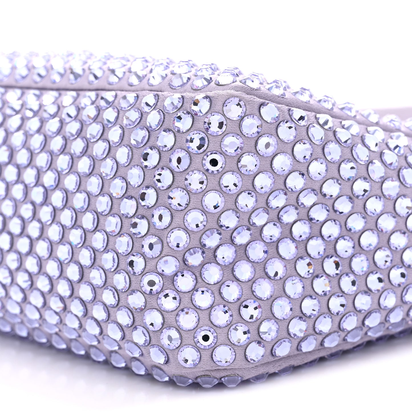Satin Crystal Mini Re-Edition 2000 Bag Glicine