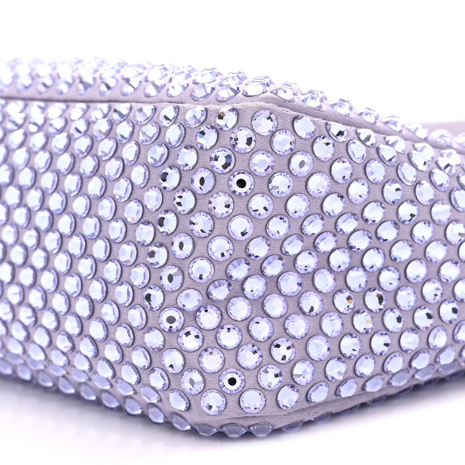 Prada Satin Crystal Mini Re-Edition 2000 Bag Glicine 10 of 10