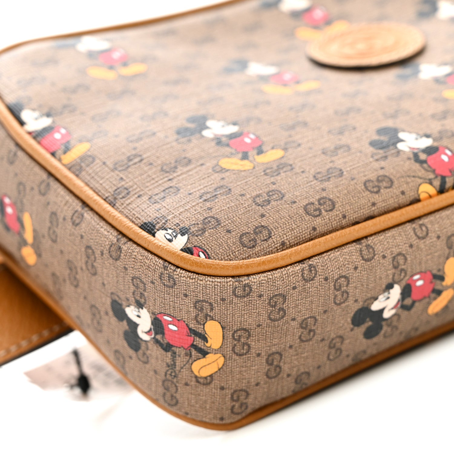 Gucci X DISNEY Mini Vintage GG Supreme Monogram Mickey Mouse Small Belt Bag 85 34 Beige Vintage Sun Oil 9 of 10
