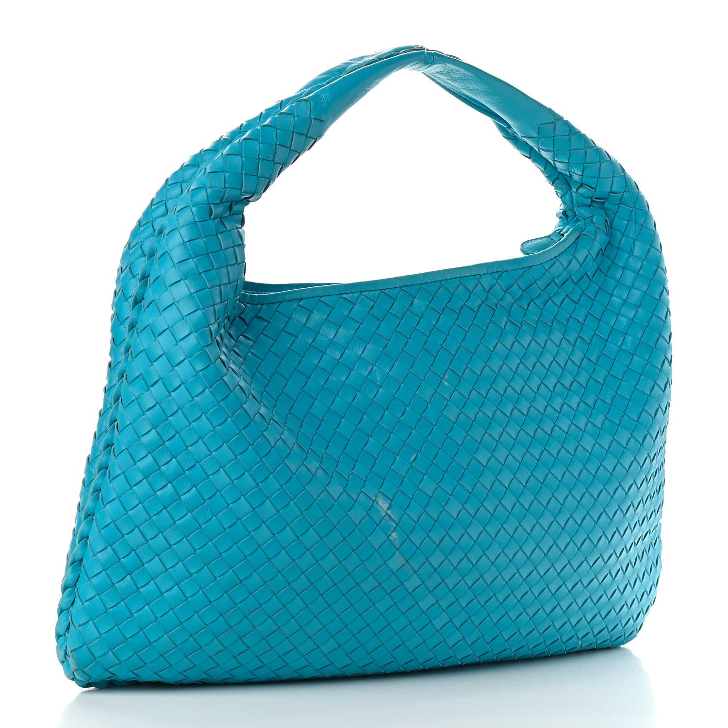 Bottega Veneta Nappa Intrecciato Large Veneta Hobo Turquoise 3 of 14