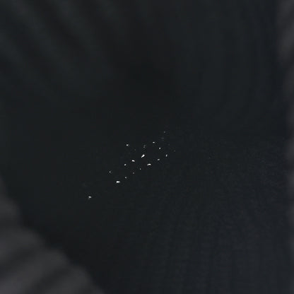Chanel Cashmere Beaded Sequin Logo Beanie Hat Black 4 of 5