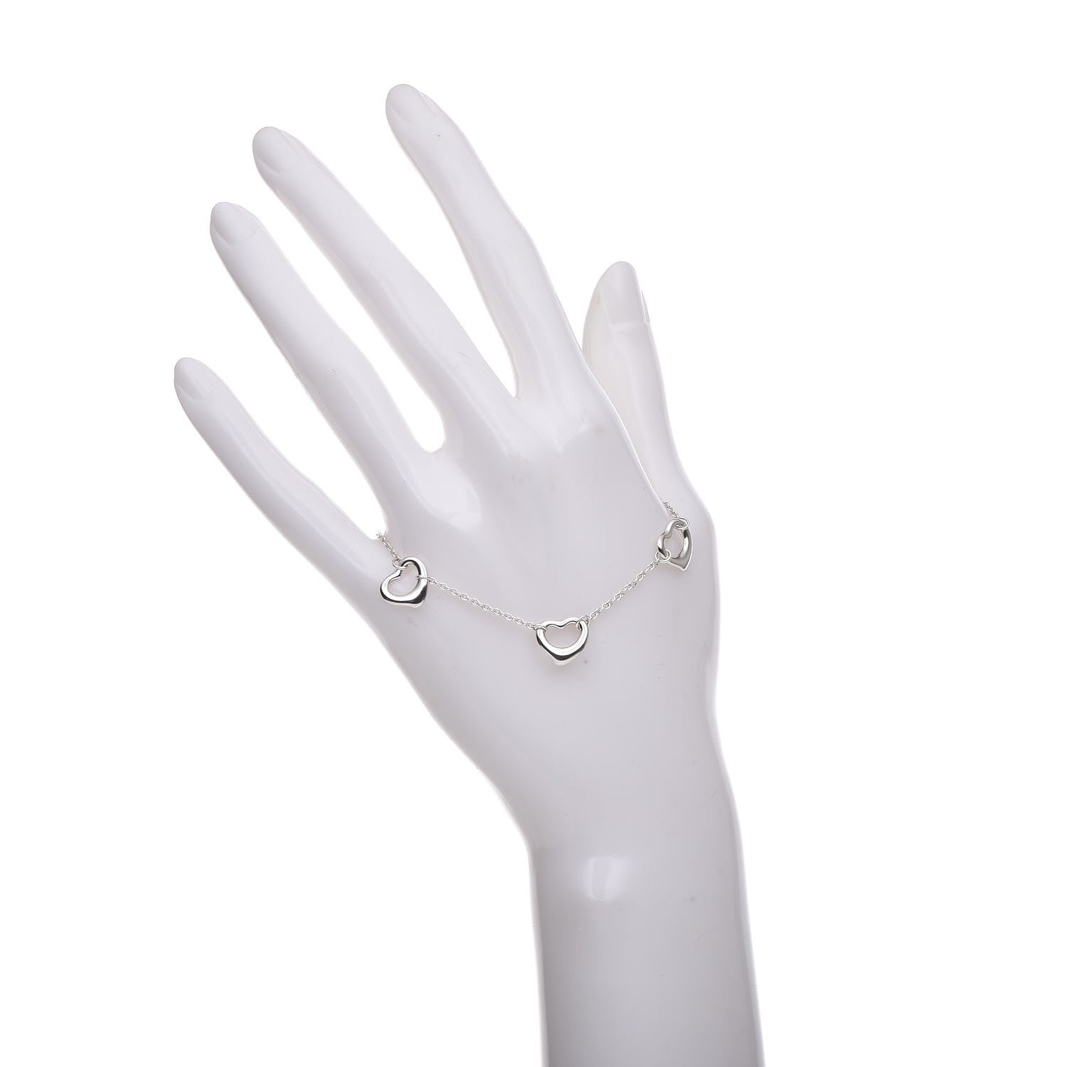 Tiffany Sterling Silver Elsa Peretti Open Heart Bracelet 2 of 4