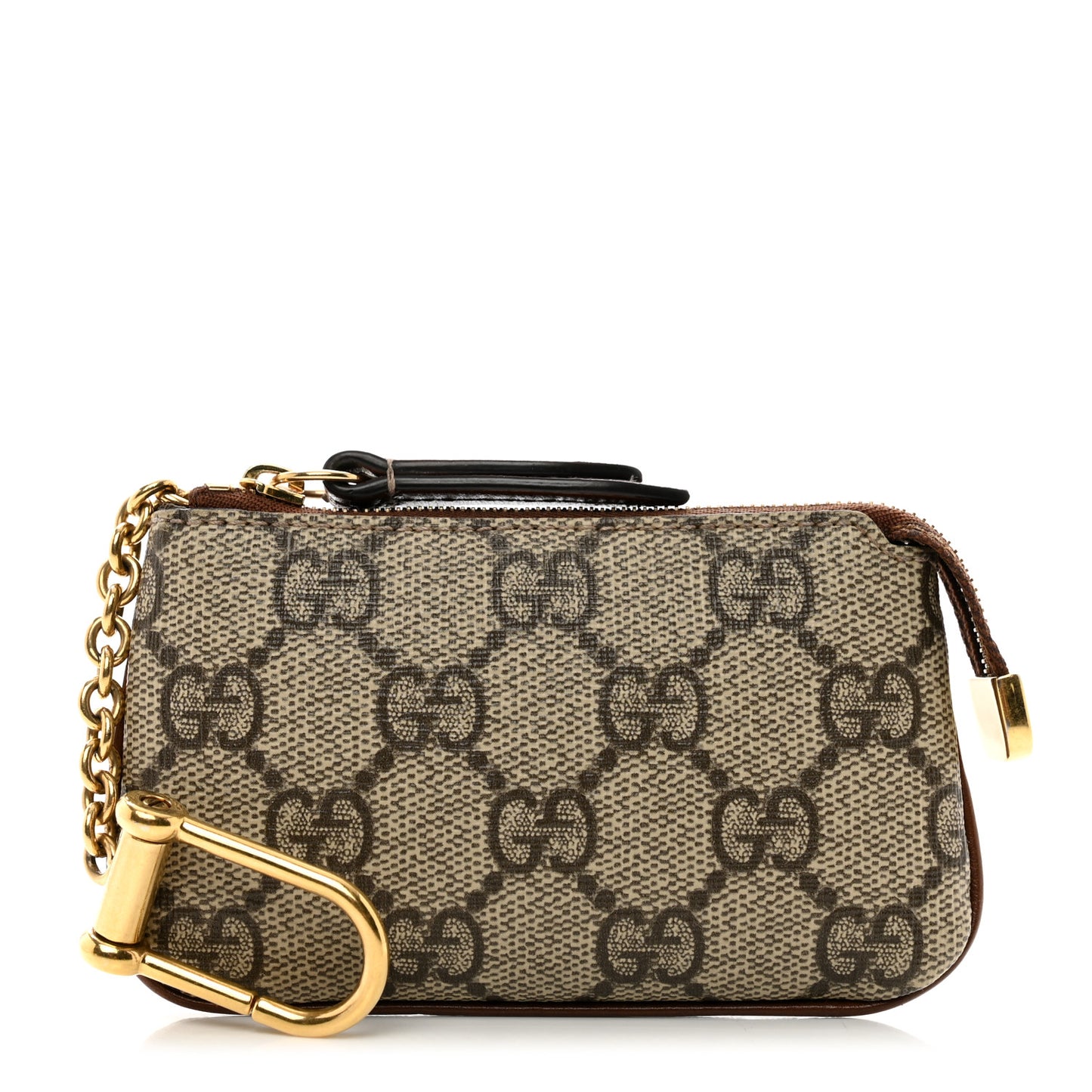 GG Supreme Monogram Key Case Brown