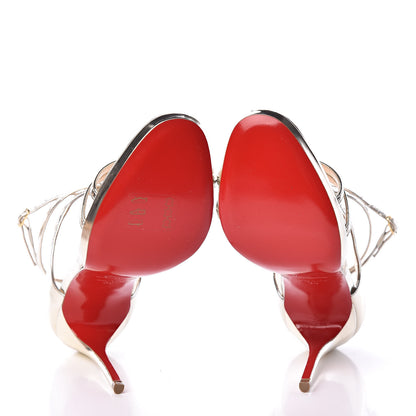 Christian Louboutin Metallic Calfskin Benedetta 120 Sandals 35 Light Gold 5 of 9