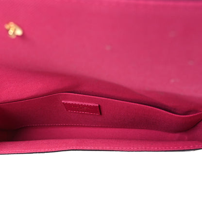 Louis Vuitton Monogram 2021 Christmas Animation Hollywood Pochette Felicie Chain Wallet Fuchsia 6 of 10
