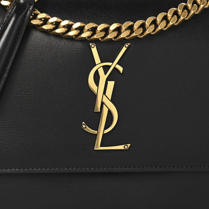 Saint Laurent Calfskin Medium Monogram Sunset Black 7 of 9