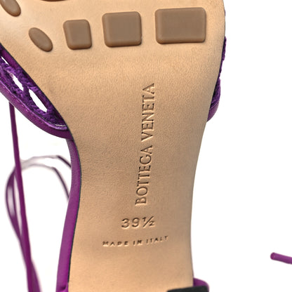 Bottega Veneta Mesh Nappa Stretch Ankle Tie 90mm Sandals 39.5 Venom 6 of 9