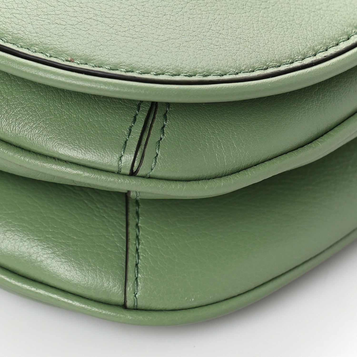Gucci Roxy Calfskin Web Medium Blondie Top Handle Shoulder Flap Bag Salamander Green 8 of 8