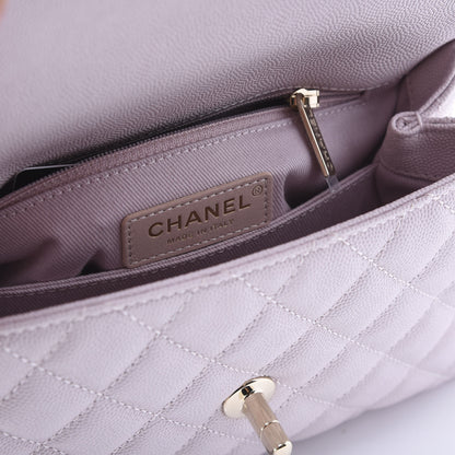 Chanel Caviar Quilted Mini Coco Handle Flap Lilas Lilac 5 of 9