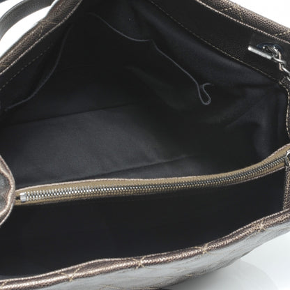 Chanel Iridescent Caviar Quilted Tall Chic Shopping Tote Dark Gold 5 of 7