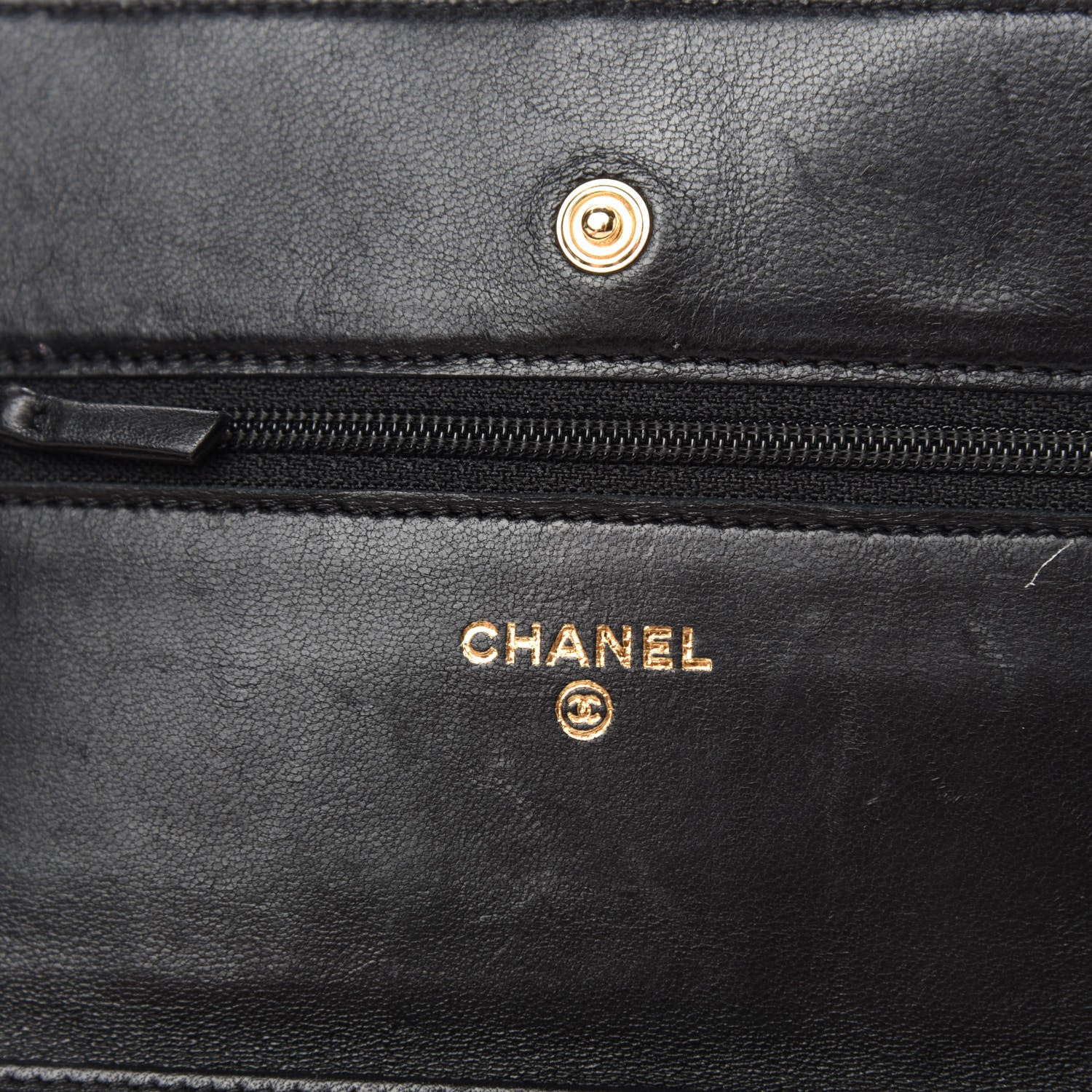 Chanel Lambskin Quilted Wallet On Chain WOC Black 9 of 13