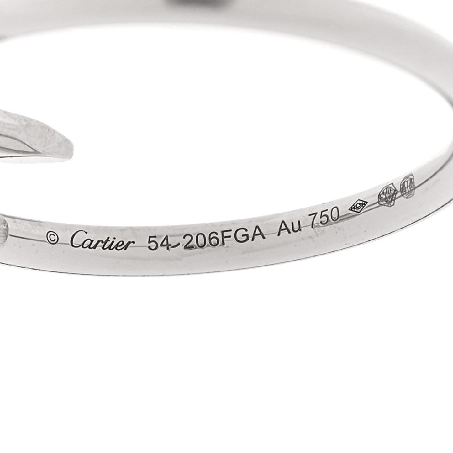 18K White Gold Small Juste Un Clou Ring 54 7